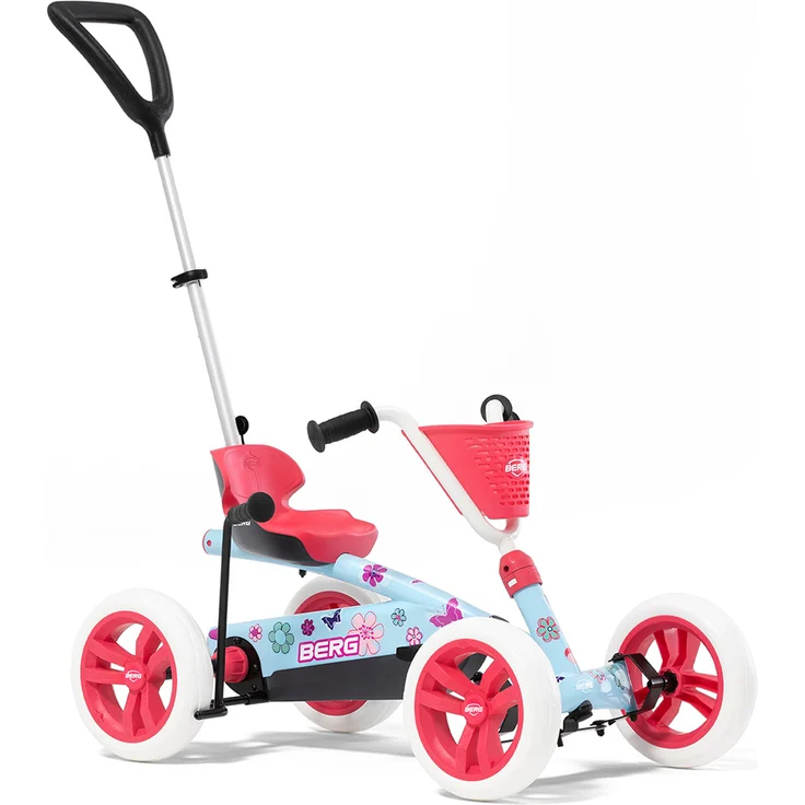 BERG 'Gokart Buzzy Bloom 2-in-1', inkl. Schubstange, ab 2 Jahren, max. belastbar bis 30 kg, hellblau/pink – Bild 1