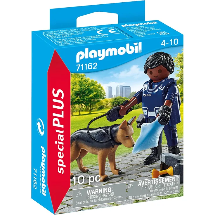 PLAYMOBIL City Action 71162 'Polizist mit Spürhund', 10 Teile, ab 4 Jahren