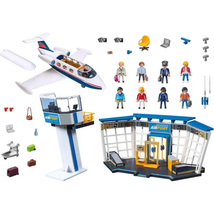 PLAYMOBIL City Action 71153 'Flughafen mit Flugzeug und Tower', 146 Teile, ab 4 Jahren – Bild 2