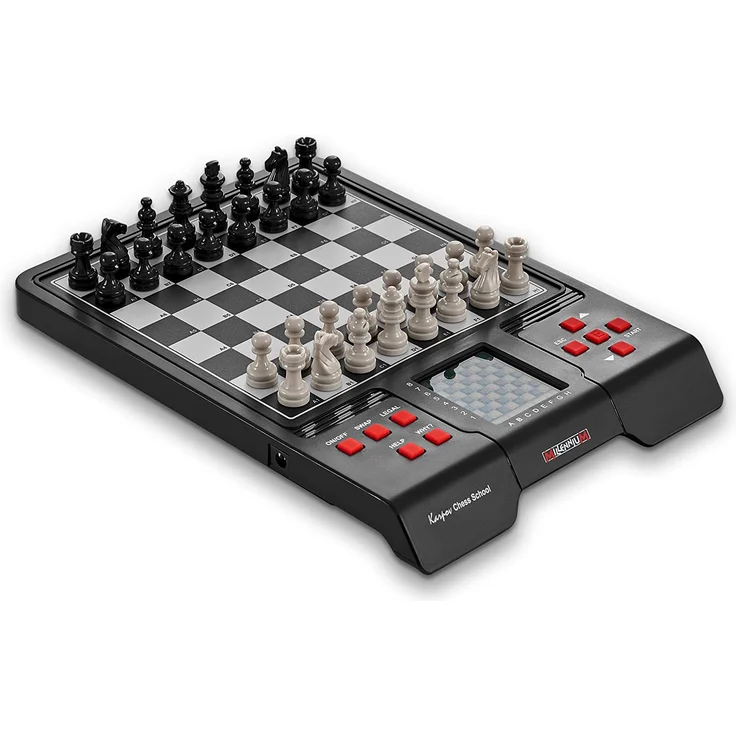 Millennium 'Karpov Schachschule' Brettspiel, ab 7 Jahren, 1 - 2 Spieler, Schachcomputer inkl. Schachbuch – Bild 3
