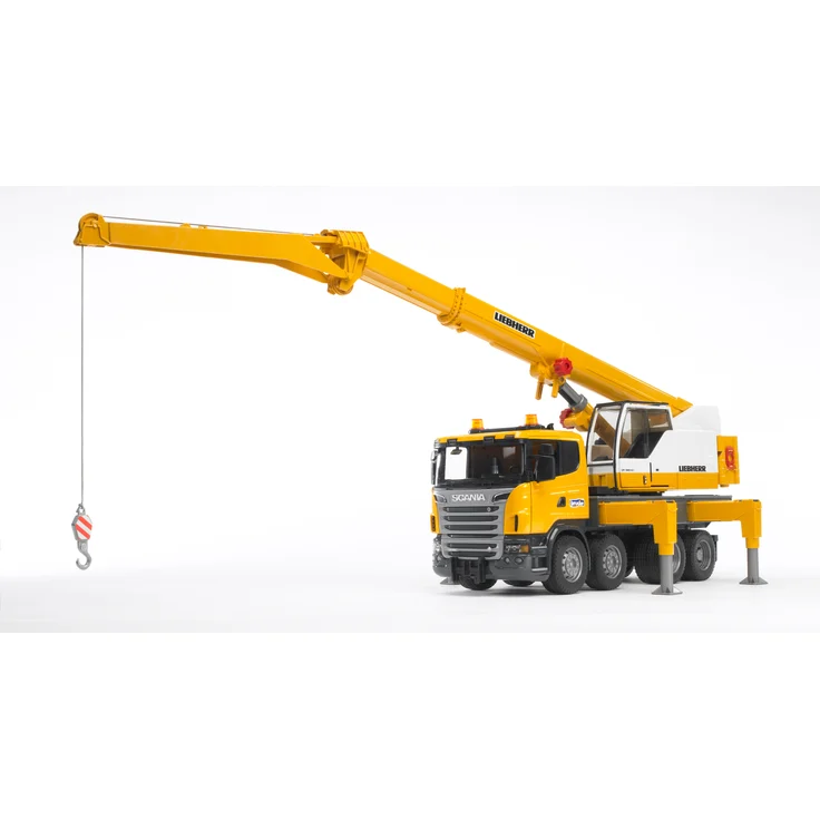 Bruder 03570 'SCANIA R-Serie Liebherr Kran-LKW mit Light and Sound Modul', 1:16, ab 4 Jahren, gelb – Bild 3