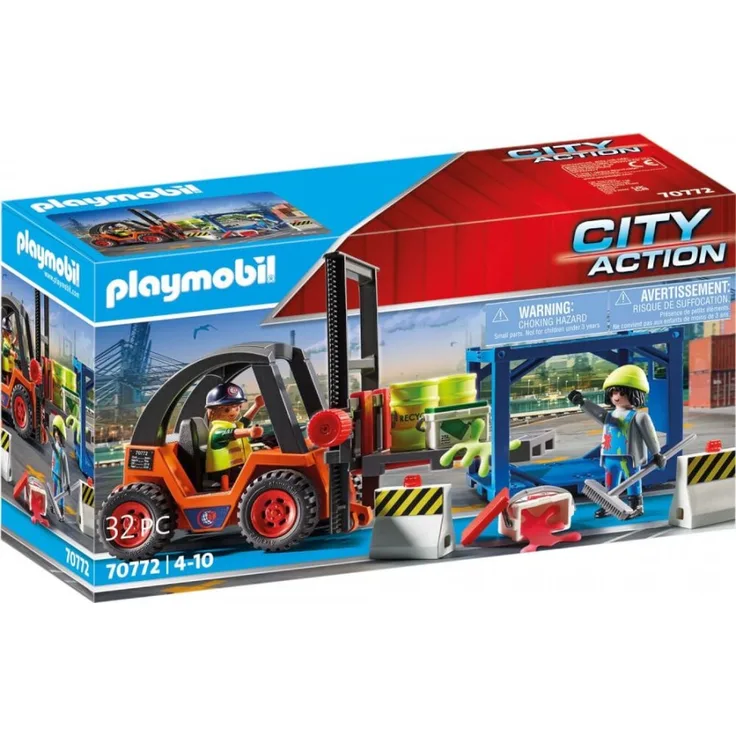 Playmobil City Action 70772 'Gabelstapler mit Fracht', 32 Teile, ab 4 Jahren