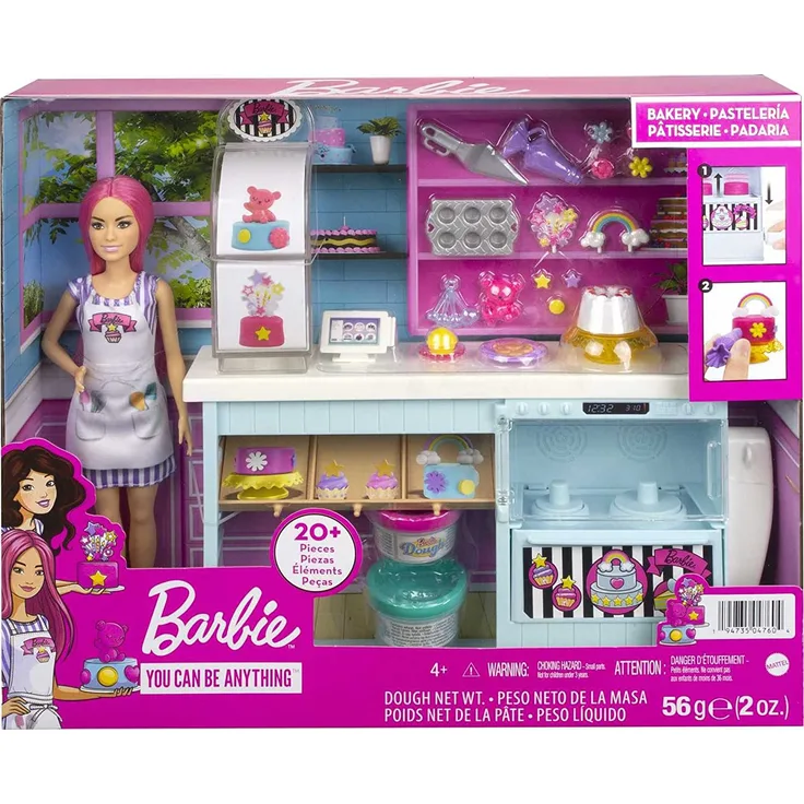 Barbie Bakery Playset! Modepuppe Weiblich 4 Jahr(e) Mädchen 304 8 mm Mehrfarbig