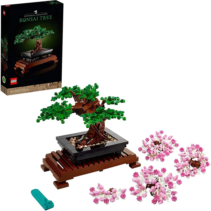 LEGO Icons 10281 'Bonsai Baum', 878 Teile, ab 18 Jahren, inkl. klassischen grünen Blättern und rosafarbenen Kirschblüten – Bild 1