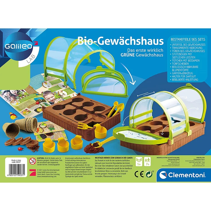 Clementoni Galileo 'Bio-Gewächshaus', ab 7 Jahren, inkl. Samen und Werkzeug, Play for Future – Bild 3