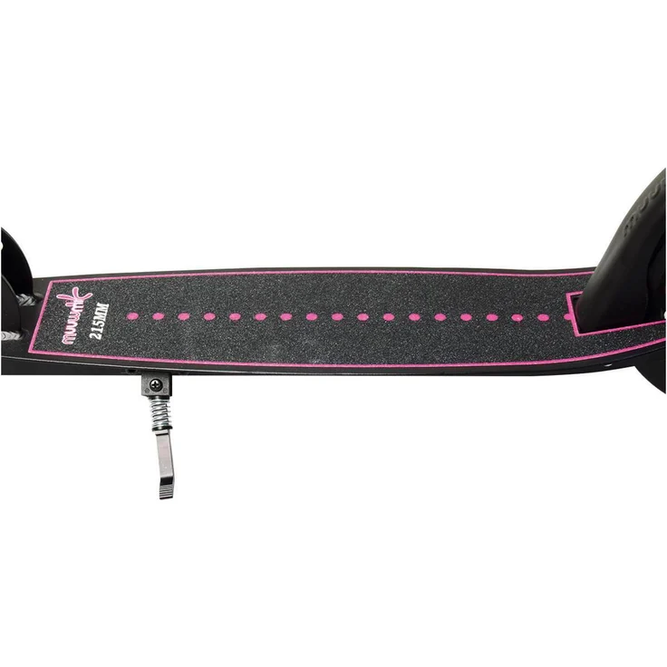 Muuwmi 466 'Aluminium Pro 215 mm' Scooter, ab 6 Jahren, 3-fach höhenverstellbar bis 97 cm, klappbar, max. belastbar bis 100 kg, schwarz/pink – Bild 4