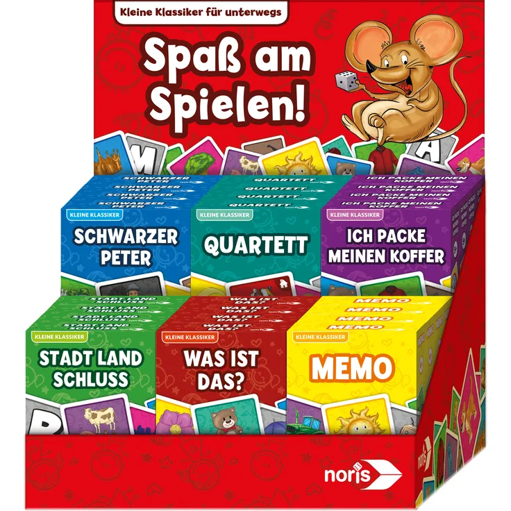 Noris 'Mini Spieleklassiker', 6-fach sortiert, 1x Stück, zufällige Auswahl