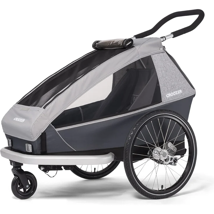 Croozer 'Kid Keeke 1' Kinderanhänger 2020, Stone Grey, 1-Sitzer – Bild 2