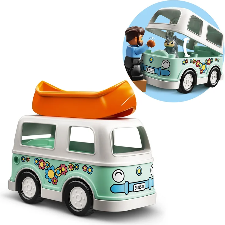 LEGO DUPLO 10946 'Familienabenteuer mit Campingbus', 30 Teile, ab 2 Jahren – Bild 6