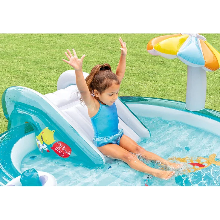 Intex 'Gator Play Center' Planschbecken, 201 x 170 x 84 cm, ab 3 Jahren, inkl. Rutsche und weiterem Zubehör – Bild 5