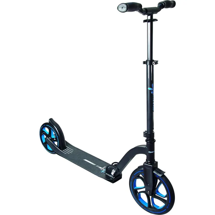 Muuwmi 468 'Aluminium Scooter Pro 250/215 mm', ab 6 Jahren, 3-fach höhenverstellbar bis 97 cm, klappbar, max. belastbar bis 100 kg, blau – Bild 1