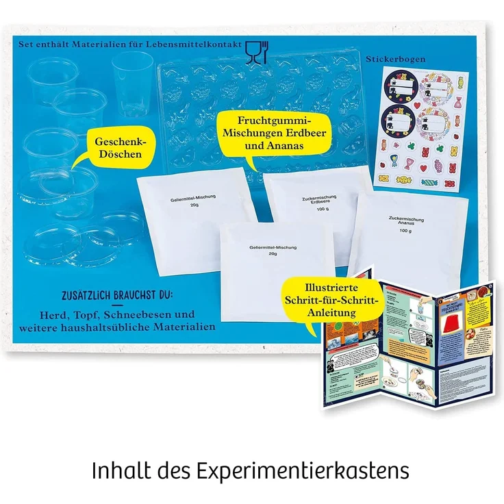 Kosmos 'Fun Science Fruchtgummi-Labor', stelle eigene Gummi-Bonbons in 2 verschiedenen Sorten her, ab 8 Jahren – Bild 6
