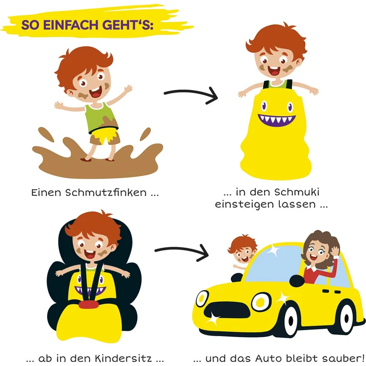 Schmuki Schmutzschutzsack für Kinder gelb – Bild 6