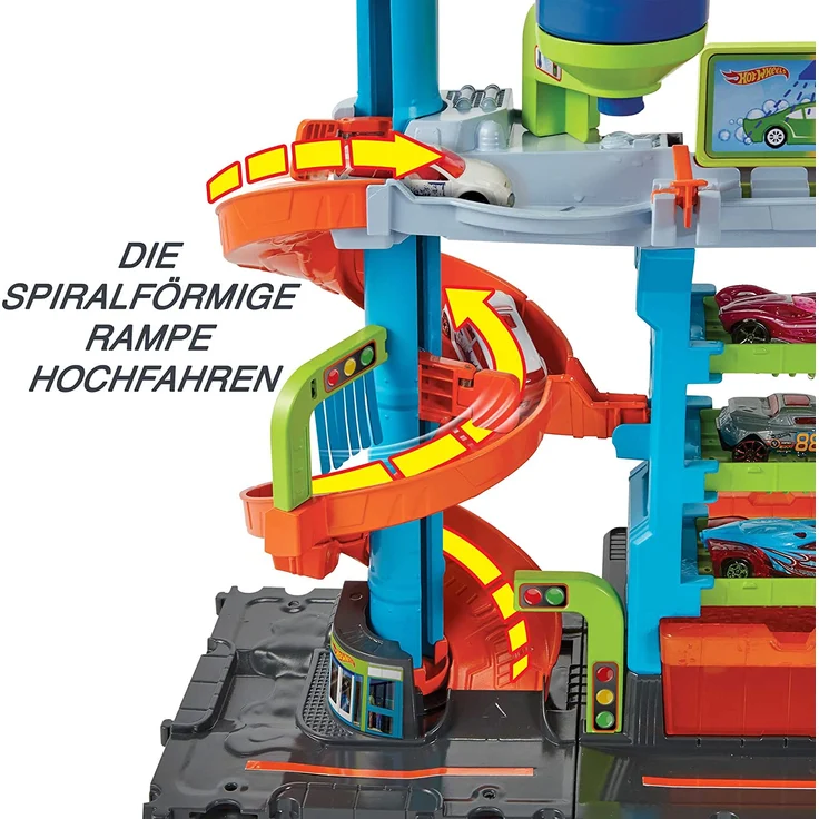 Hot Wheels City Color Shifters 'Mega Tower Auto-Waschanlage', ab 4 Jahren, inkl. 1 Fahrzeug mit Farbveränderung – Bild 6