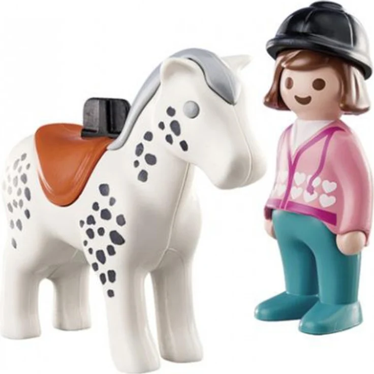 PLAYMOBIL 1.2.3 70404 'Reiterin mit Pferd', 2 Teile, ab 1,5 Jahren – Bild 2