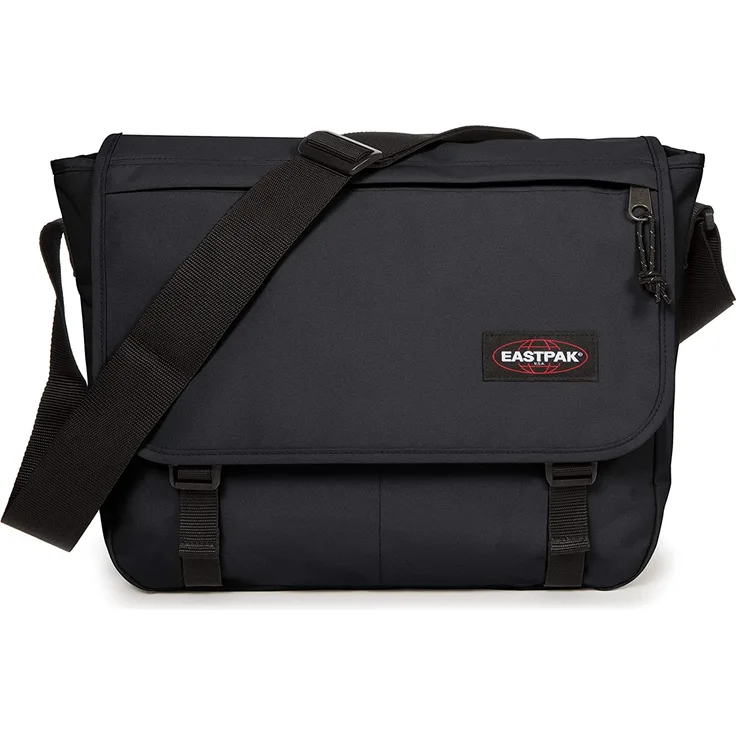 Eastpak 'Delegate' Umhängetasche, 20 Liter, 30,5 x 38,5 x 13 cm (H/B/T), Platz für Laptops bis 17 Zoll, gepolsterter Schultergurt, schwarz