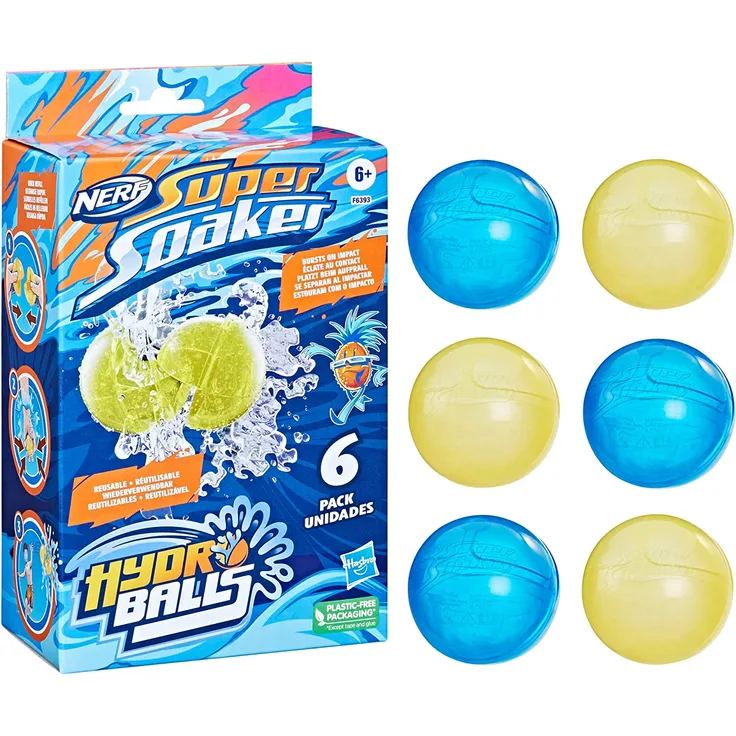 Nerf Super Soaker Hydro Balls Wasserballons Blau Gelb 6 Jahr(e) 6 Stück(e)