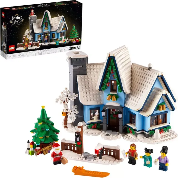 LEGO Icons 10293 'Besuch des Weihnachtsmanns', 1445 Teile, ab 18 Jahren – Bild 1
