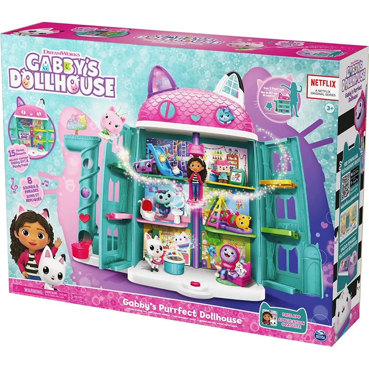 Gabby's Dollhouse 'Gabby's Purrfect Dollhouse' Puppenhaus, ab 3 Jahren, 15 Teile, mit Geräuscheffekten – Bild 3