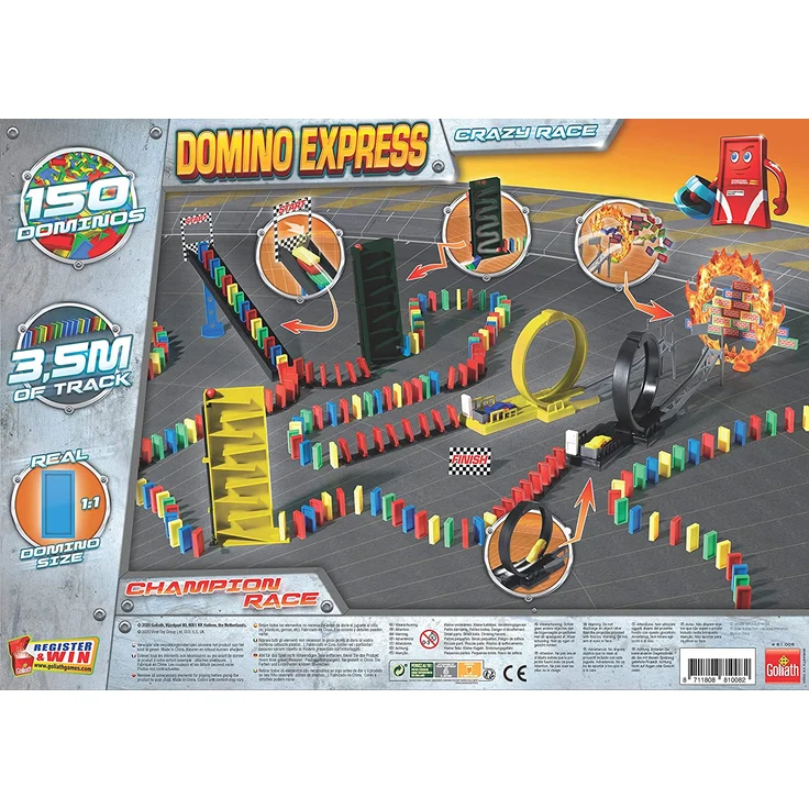 Goliath 81008 'Domino Express Crazy Race', ab 6 Jahren, 1 Spieler, aufregende Stunts mit Dominosteinen – Bild 4
