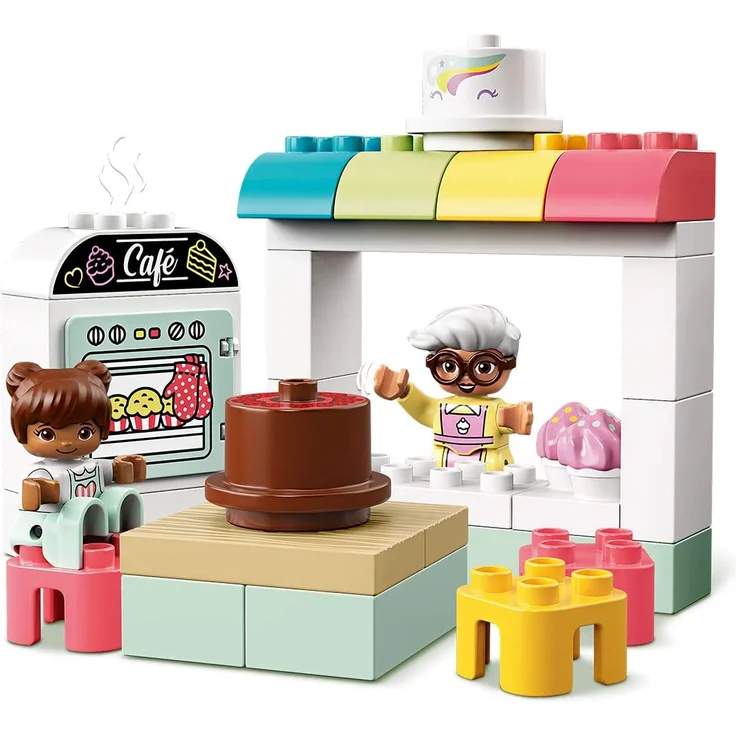 LEGO DUPLO 10928 'Tortenbäckerei', 46 Teile, ab 2 Jahren, Spielset mit Café-Wagen, Kuchen und Cupcakes, große Steine für Kleinkinder – Bild 4