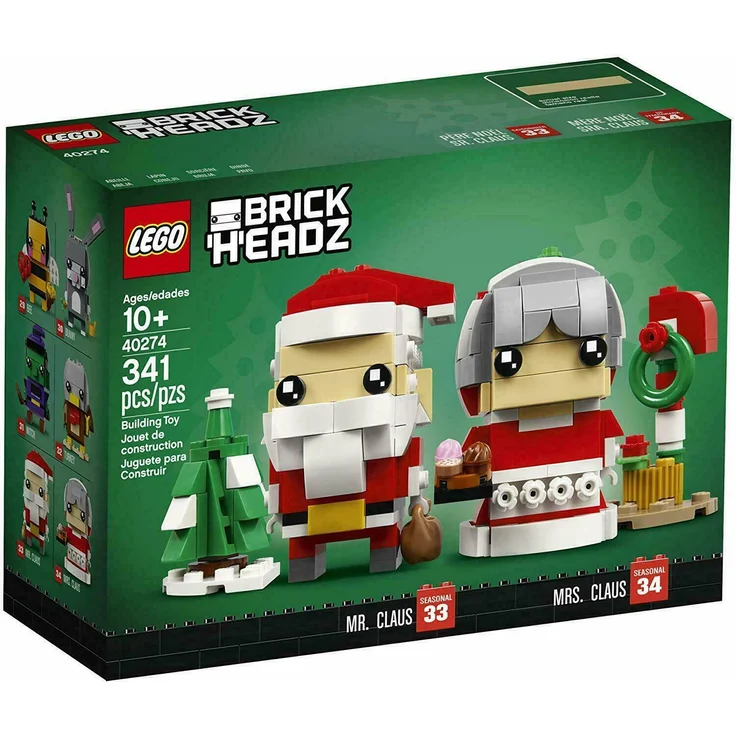 LEGO BrickHeadz 40274 'Herr und Frau Weihnachtsmann', 341 Teile, ab 10 Jahren – Bild 3