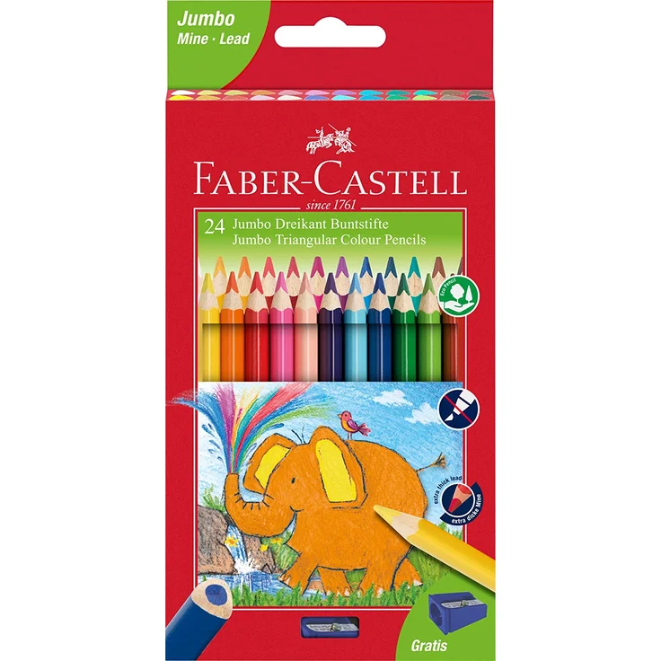Buntstifte Triangular Jumbo, 24er Kartonetui