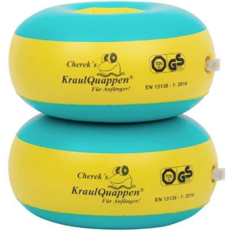 KraulQuappen 'Cherek´s KraulQuappen für Anfänger' Schwimmflügel, Ø Innenöffnung 6,5 cm, bis 30 kg, gelb-grün – Bild 3