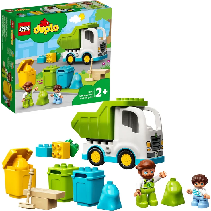 LEGO DUPLO 10945 'Müllabfuhr und Wertstoffhof', 19 Teile, ab 2 Jahren – Bild 1