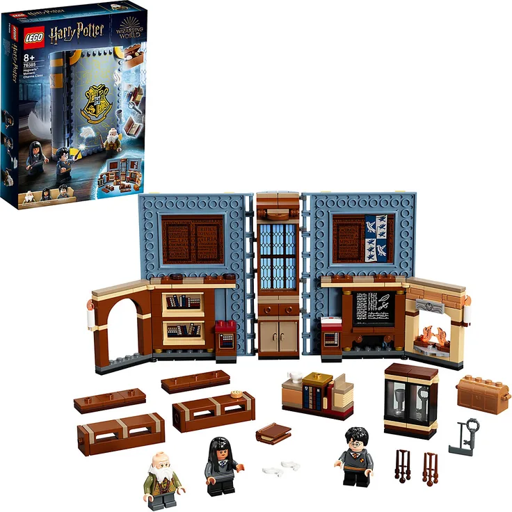 LEGO Harry Potter 76385 'Hogwarts™ Moment: Zauberkunstunterricht', 256 Teile, ab 8 Jahren, Bauset in Buchform