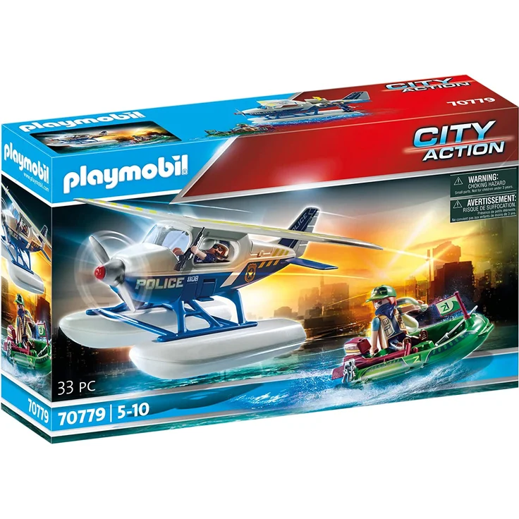 PLAYMOBIL City Action 70779 'Polizei-Wasserflugzeug: Schmuggler-Verfolgung', 33 Teile, ab 5 Jahren – Bild 1