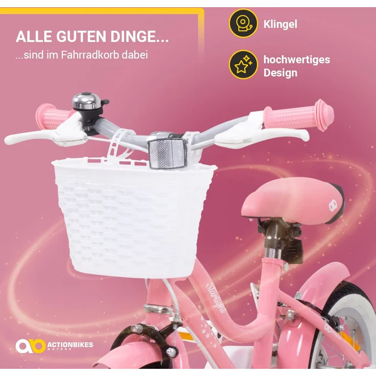 Kinderfahrrad Starlight 20 Zoll Kinder Mädchen Fahrrad rosa Kinderrad Klingel – Bild 5
