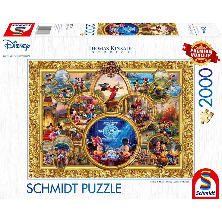 Schmidt Spiele 57371 'Thomas Kinkade Studios: Disney Dreams Collections -Mickey & Minnie', 2.000 Teile Puzzle, ab 12 Jahren – Bild 1