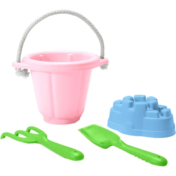 GREENTOYS - Sandspielzeug mit rosa Eimer 4 Teile
