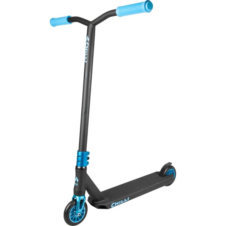 Chilli Pro 112-5 'Reaper Wave' Scooter, Lenkerhöhe 84 cm, Flex Brake Topmounted, max. belastbar bis 100 kg, schwarz/blau