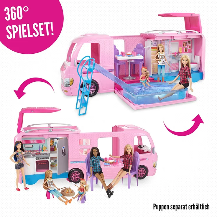 Barbie FBR34 'Super Abenteuer-Camper' Spielset, 60 cm lang, ab 3 Jahren – Bild 5
