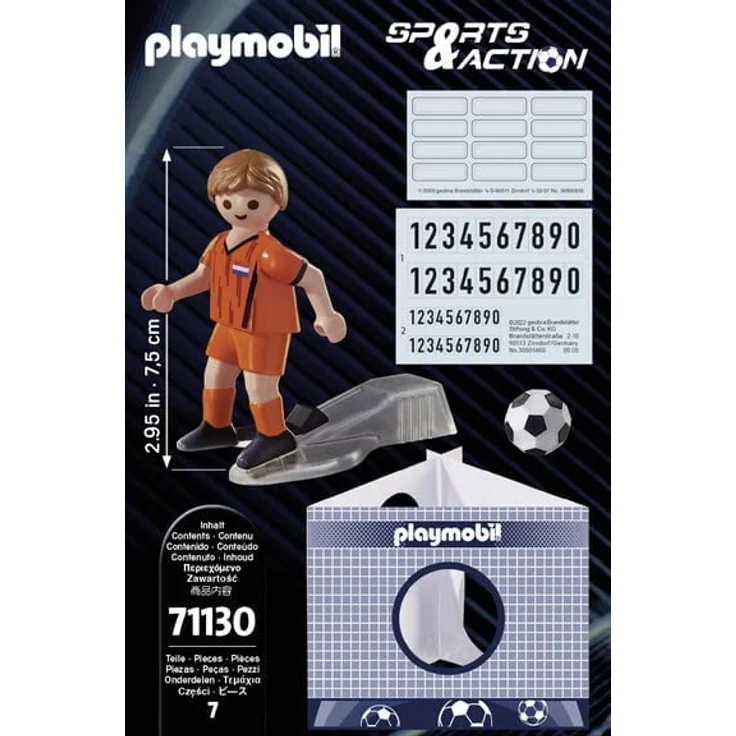 Playmobil Sports & Action 71130 'Fußballspieler Niederlande', 7 Teile, ab 5 Jahren – Bild 4