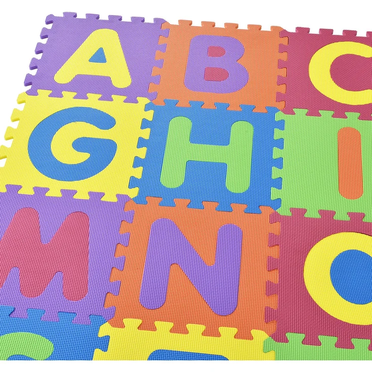 Juskys 'Kinder Puzzlematte Kim', 36 Teile, mit Buchstaben A-Z & Zahlen 0-9, rutschfest & abwischbar, ab 10 Monate, Eva Schaumstoff – Bild 8