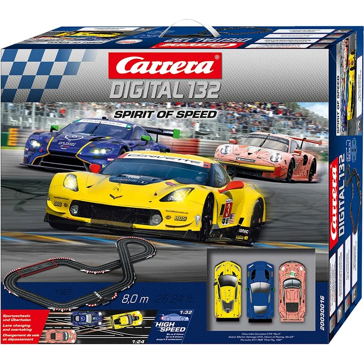 Carrera 20030016 Digital 132 'Spirit of Speed', Autorennbahn-Set, 8 Meter Streckenlänge, bis zu 6 Spieler, ab 8 Jahren - Preisvergleich – Bild 1