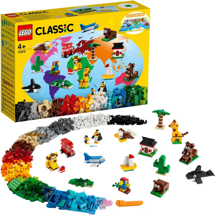 LEGO Classic 11015 'Einmal um die Welt', 950 Teile, ab 4 Jahren