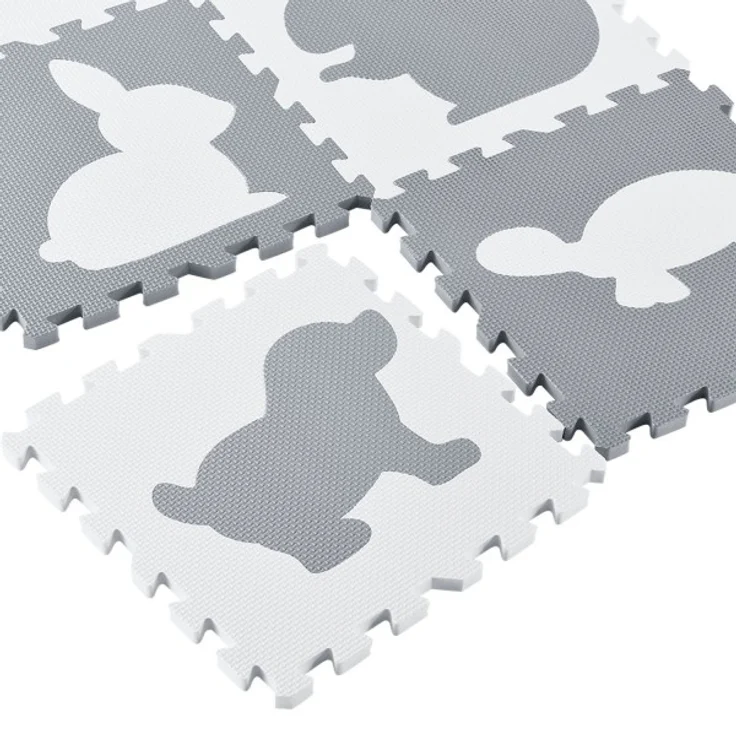 Juskys 'Timon' Puzzlematte, 36 Teile mit 16 Tieren in grau weiß, rutschfest & abwischbar – Bild 9
