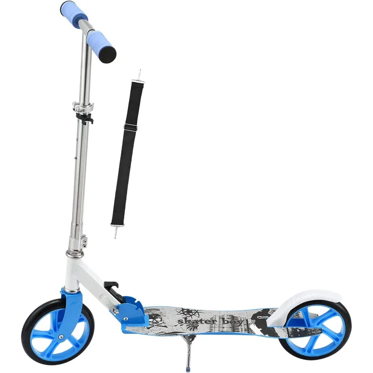 ArtSport 24622 'Cityroller Skaterboy' Scooter, ab 3 Jahren, 3-fach höhenverstellbar bis 106 cm, klappbar, max. belastbar bis 100kg, blau