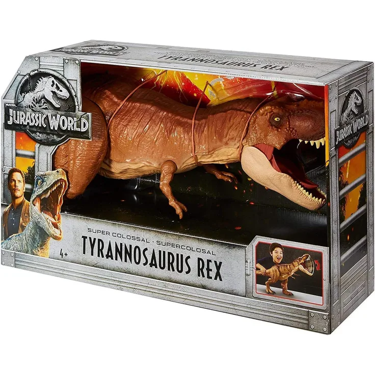 Mattel FMM63 - Jurassic World Dinosaurier Spielzeug Riesendino Tyrannosaurus Rex, riesiger T-Rex Dinosaurier, ca. 90 cm
