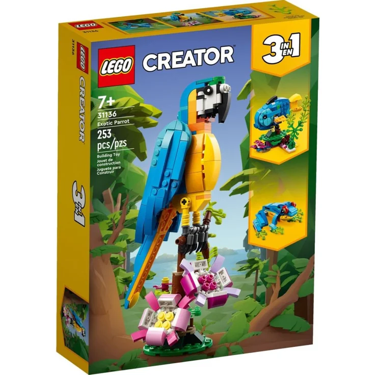 LEGO Creator 3-in-1 31136 'Exotischer Papagei', 253 Teile, ab 7 Jahren – Bild 8