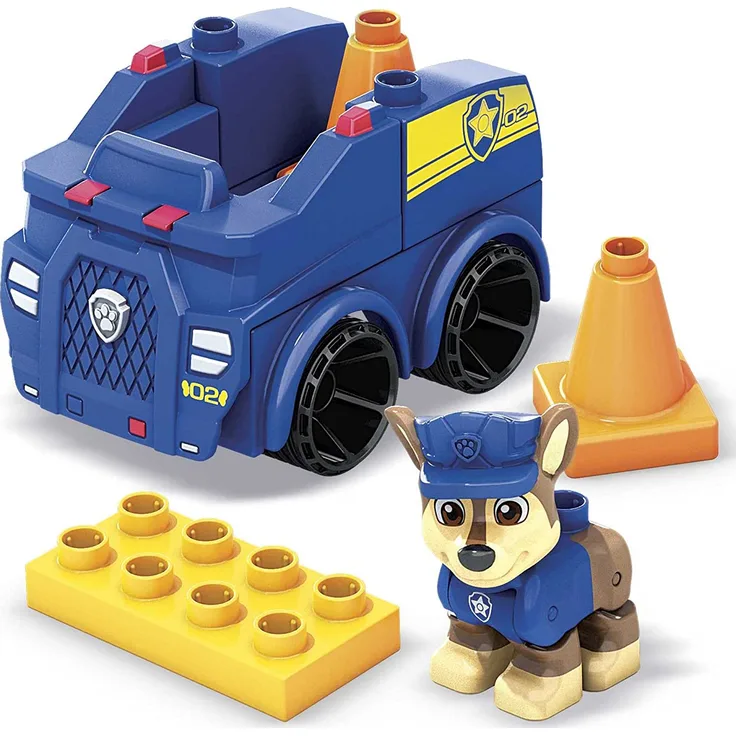 Mega Bloks Paw Patrol 'Chase´s Polizei Fahrzeug' Klemmbausteine, ab 3 Jahren, 10 Teile