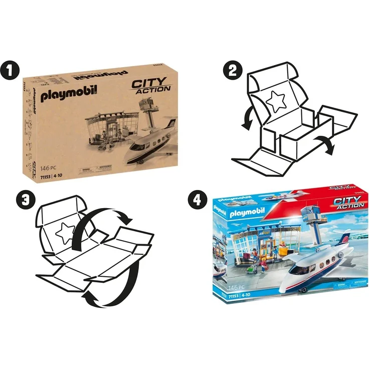 PLAYMOBIL City Action 71153 'Flughafen mit Flugzeug und Tower', 146 Teile, ab 4 Jahren – Bild 9