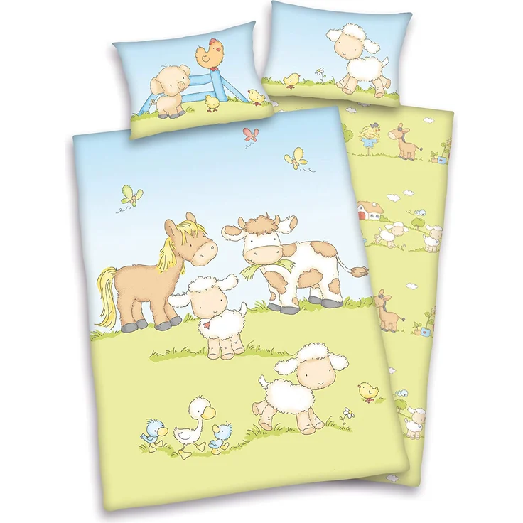 Herding Baby Bettwäsche Jana Bauernhoftiere 100 x 135 cm – Bild 2