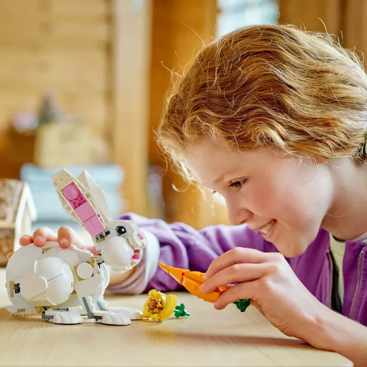 LEGO Creator 3-in-1 31133 'Weißer Hase', 258 Teile, ab 8 Jahren – Bild 4