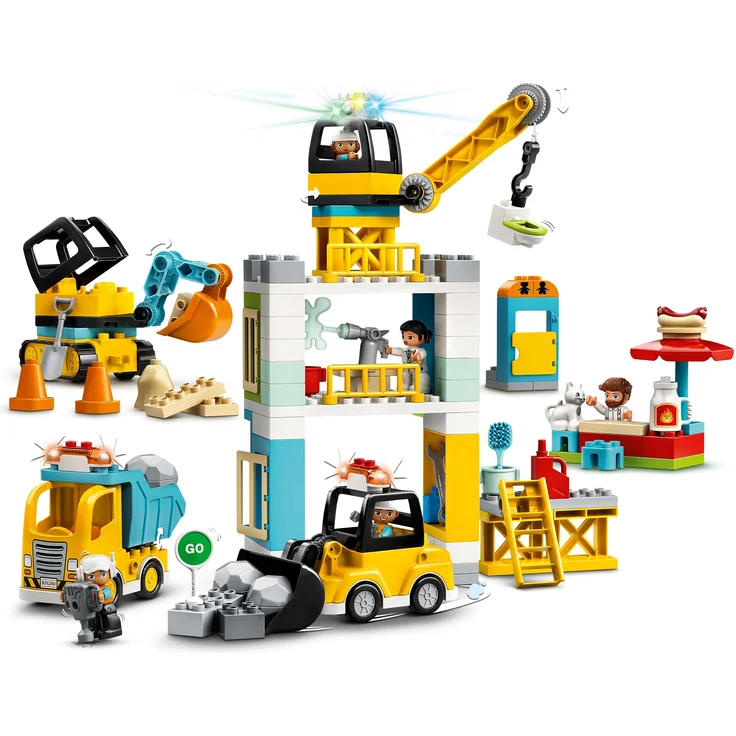 LEGO DUPLO 10933 'Große Baustelle mit Licht und Ton', 123 Teile, ab 2 Jahren – Bild 5