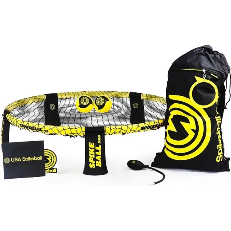 Spikeball 'Pro Set' - verbessertes, stärkeres Netz, mehr Spin durch neu designte Bälle, schwarz/gelb – Bild 1